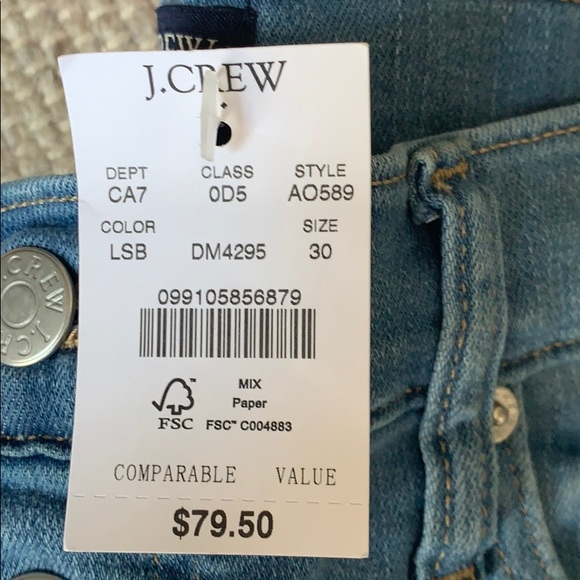 NWT J Crew high rise skinny jean - Picture 2 of 4
